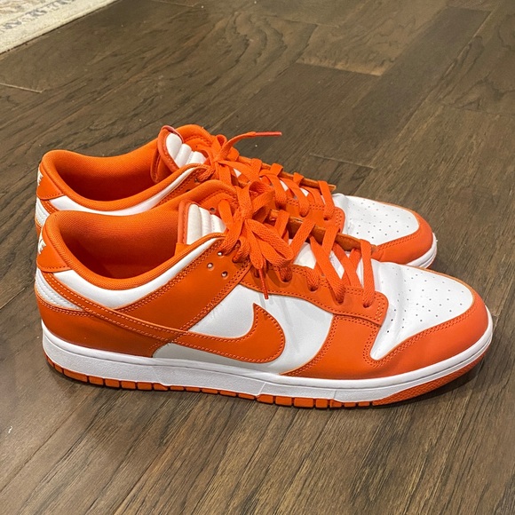 Nike Bright Orange and White Athletic Shoes - Picture 3 of 5